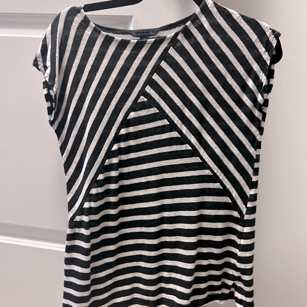 TOMMY HILFIGER Black and White Stripe Shirt